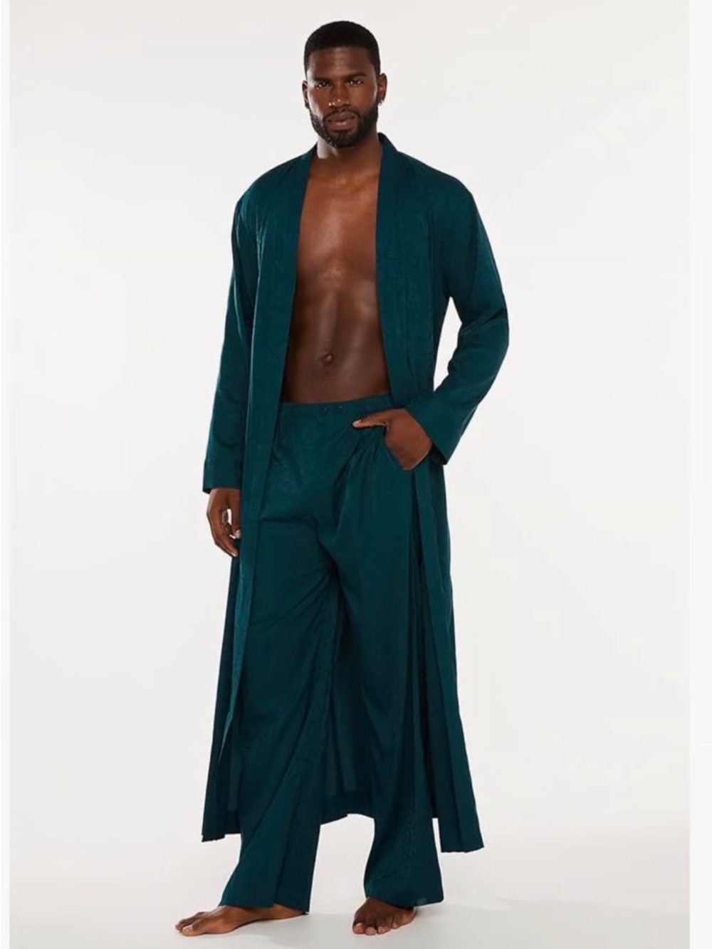 Savage X Fenty Men’s Emerald Green Snake Robe
